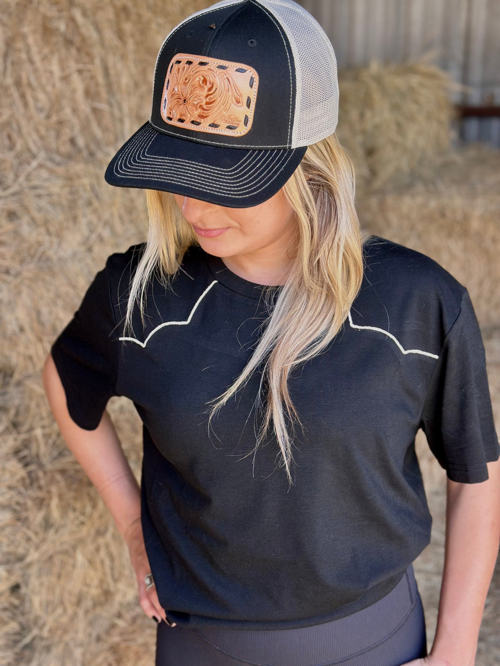 Rawhide Stitch Midnight Top