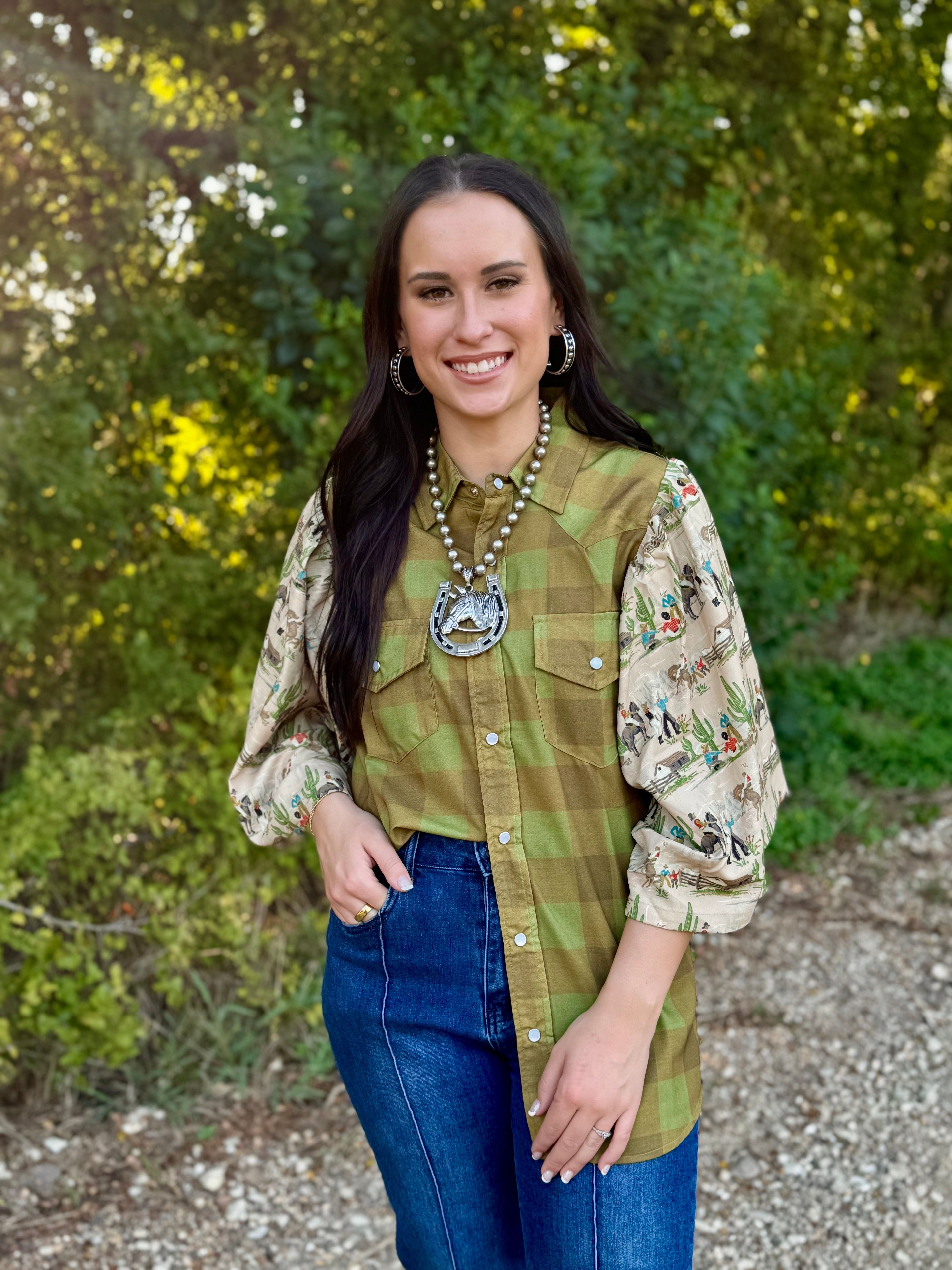 Vintage Rodeo Plaid Pearl Snap