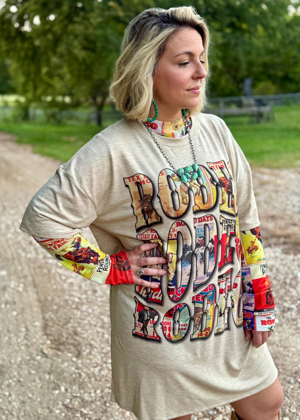 Rodeo Poster Mesh Long Sleeve