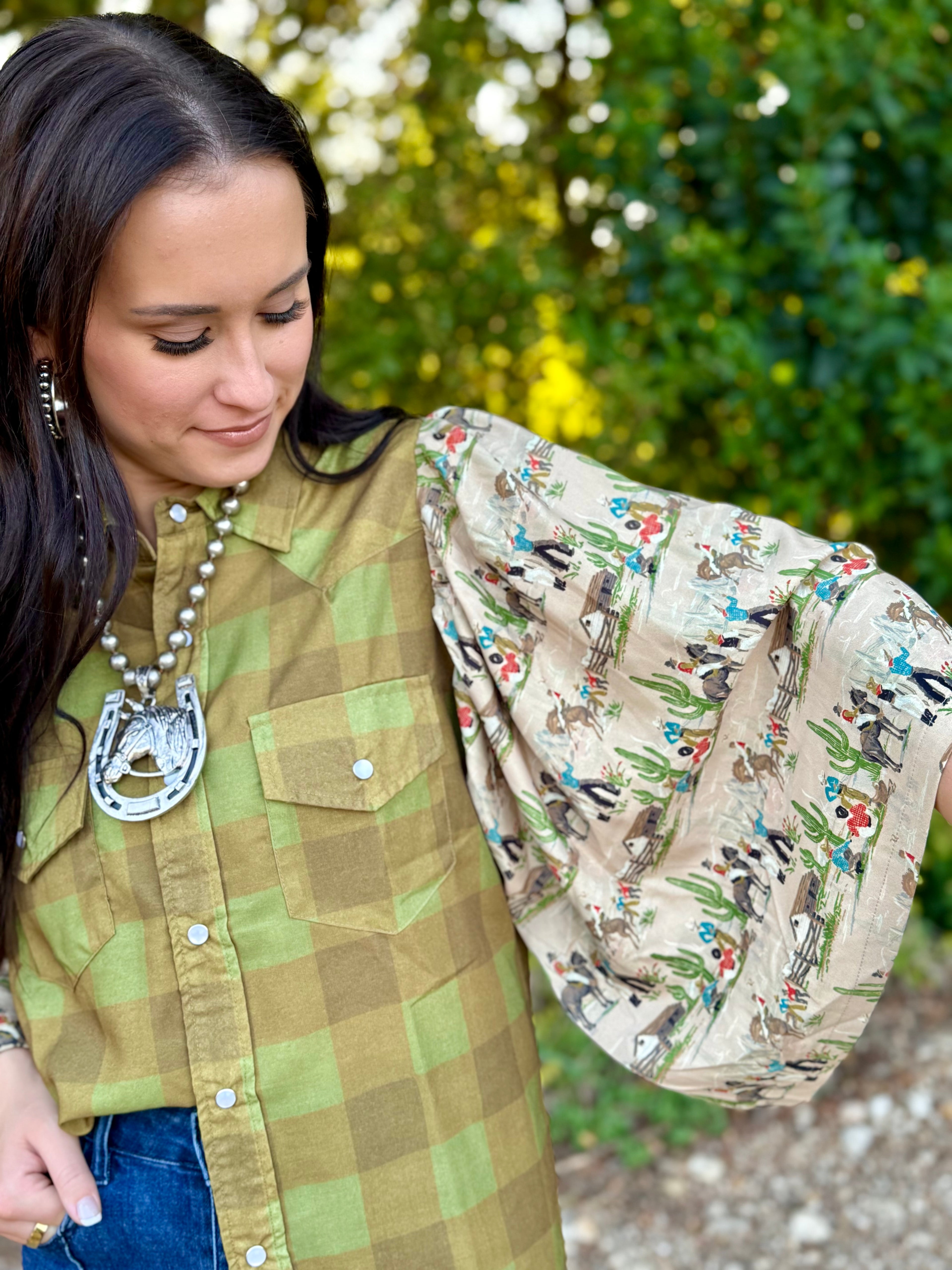 Vintage Rodeo Plaid Pearl Snap