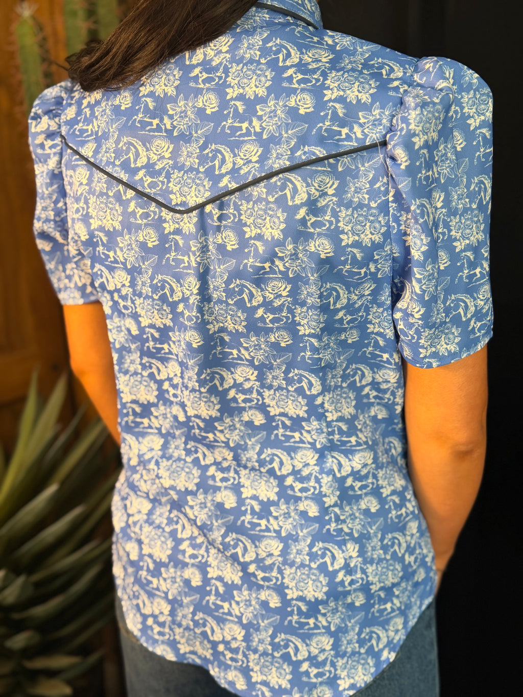 Blue Prairie Pearl Snap