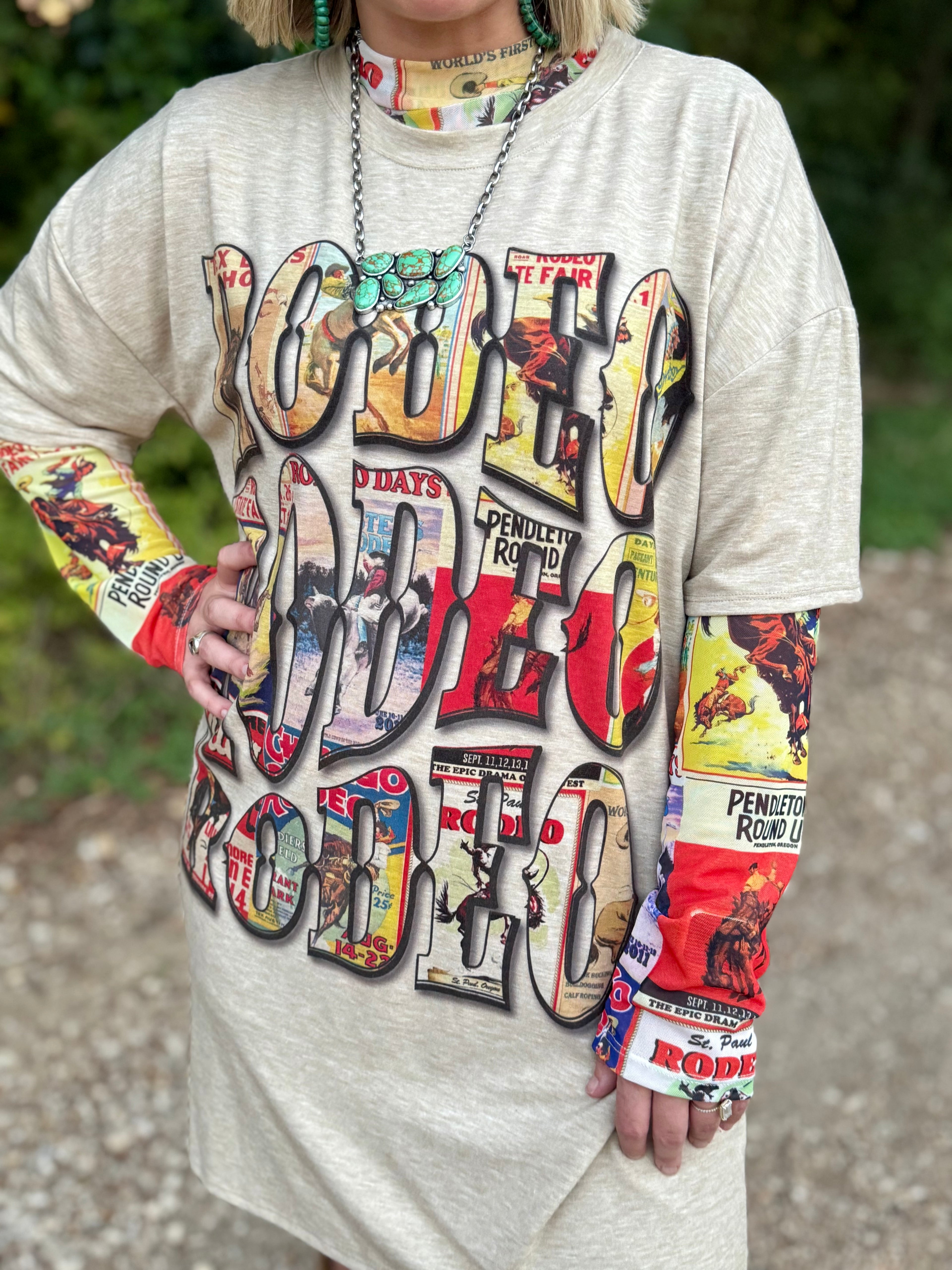 Rodeo Poster Mesh Long Sleeve