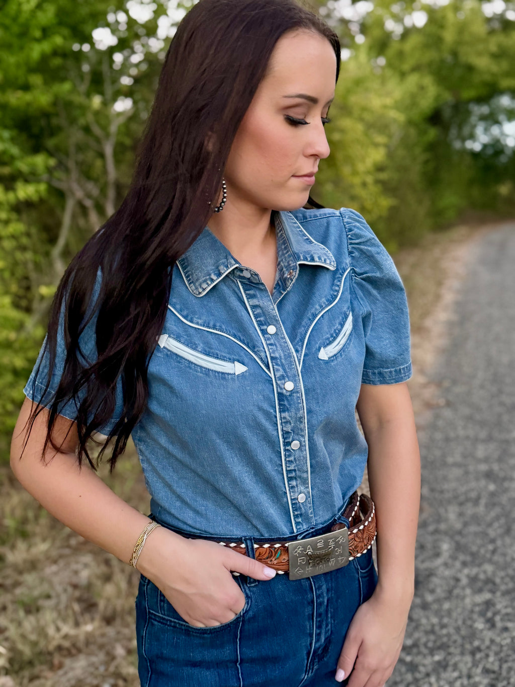 Denim Dream Short Sleeve Pearl Snap
