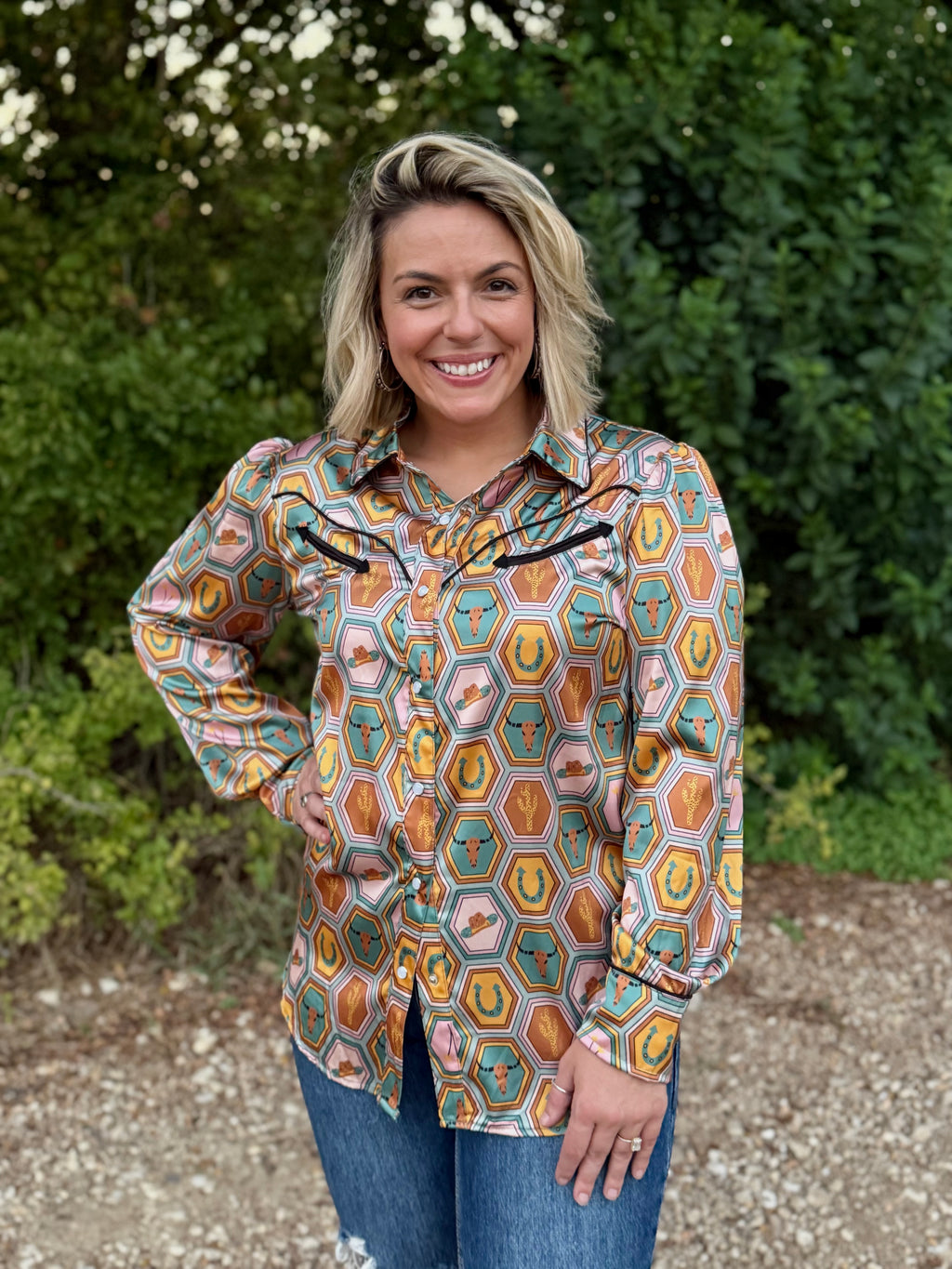 Classy Arrow Long Sleeve Top