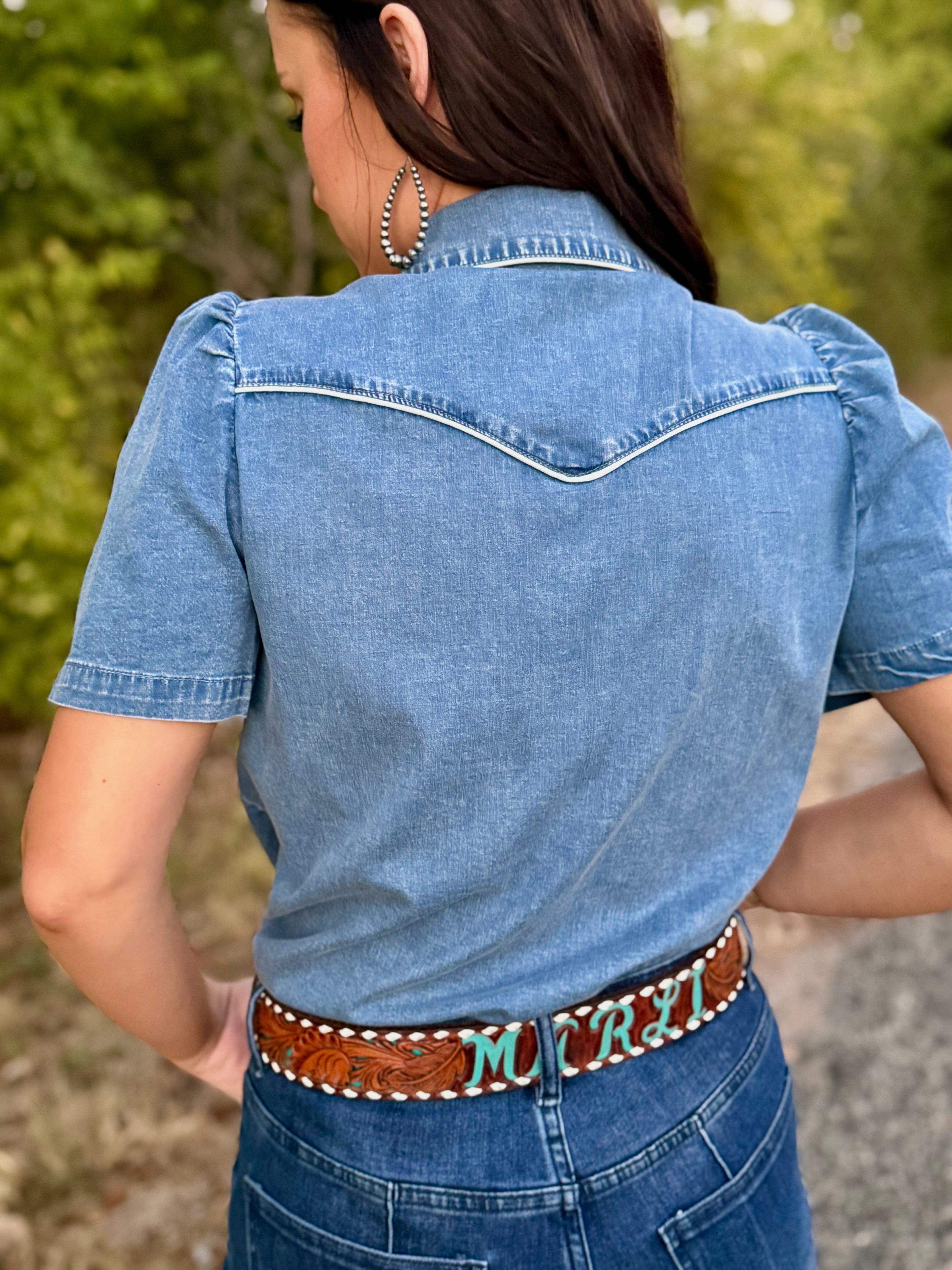 Denim Dream Short Sleeve Pearl Snap
