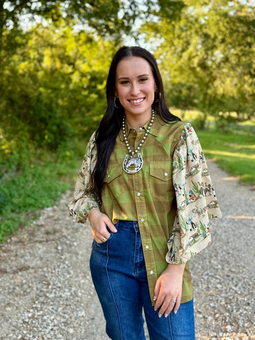 Vintage Rodeo Plaid Pearl Snap