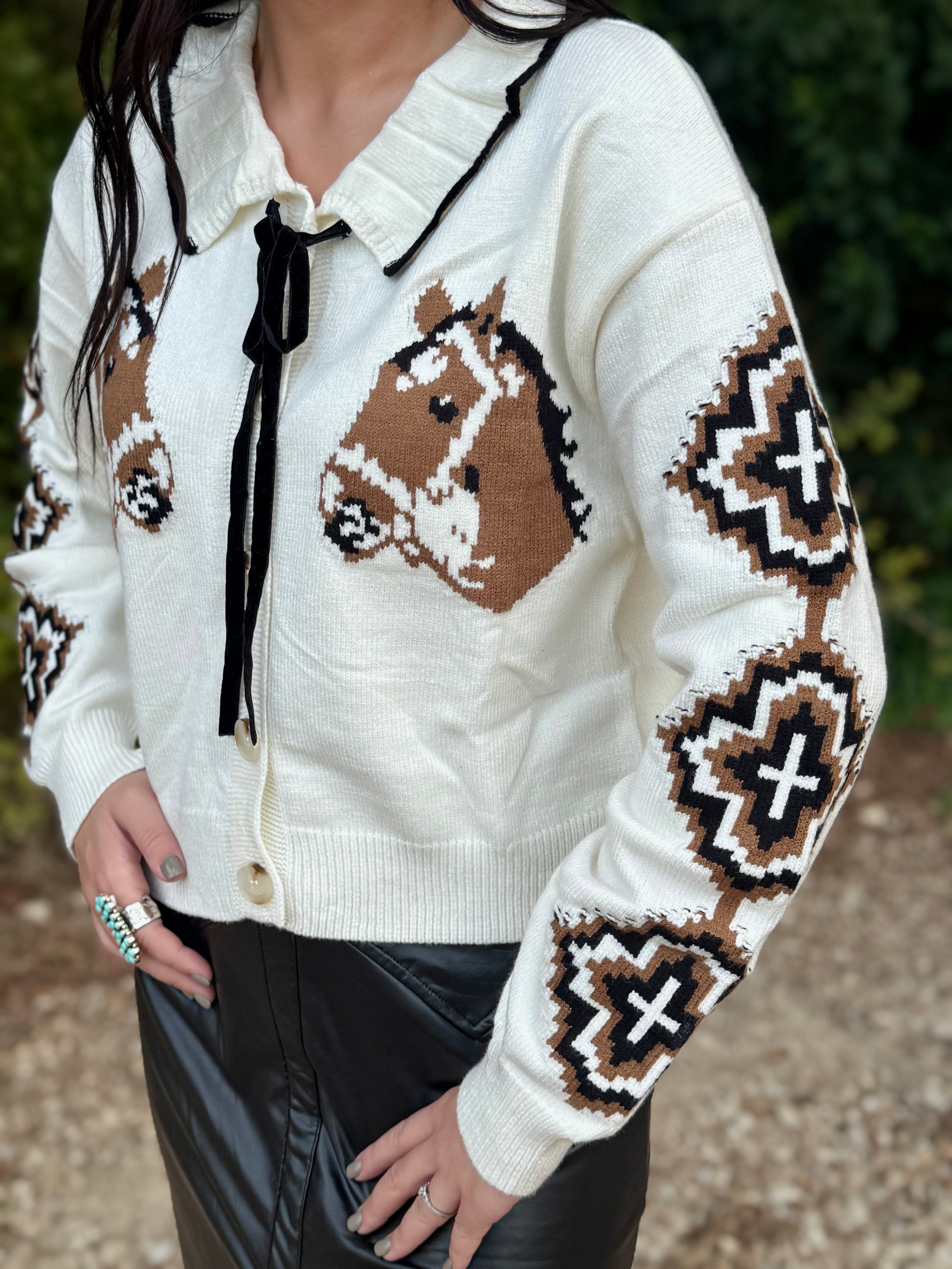 Horse Head Heritage Cardigan