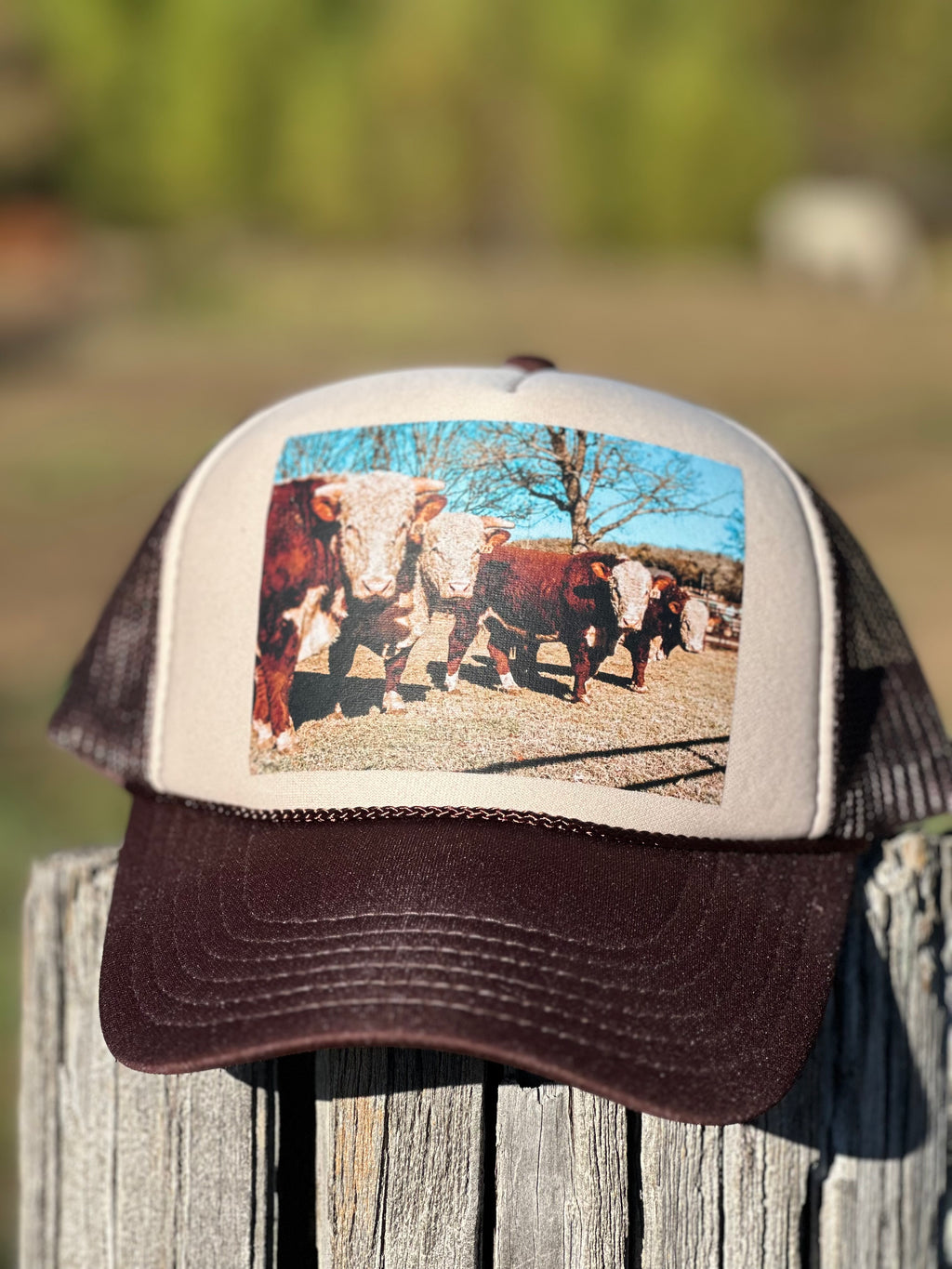 Tan Brown Hereford Herd Hat