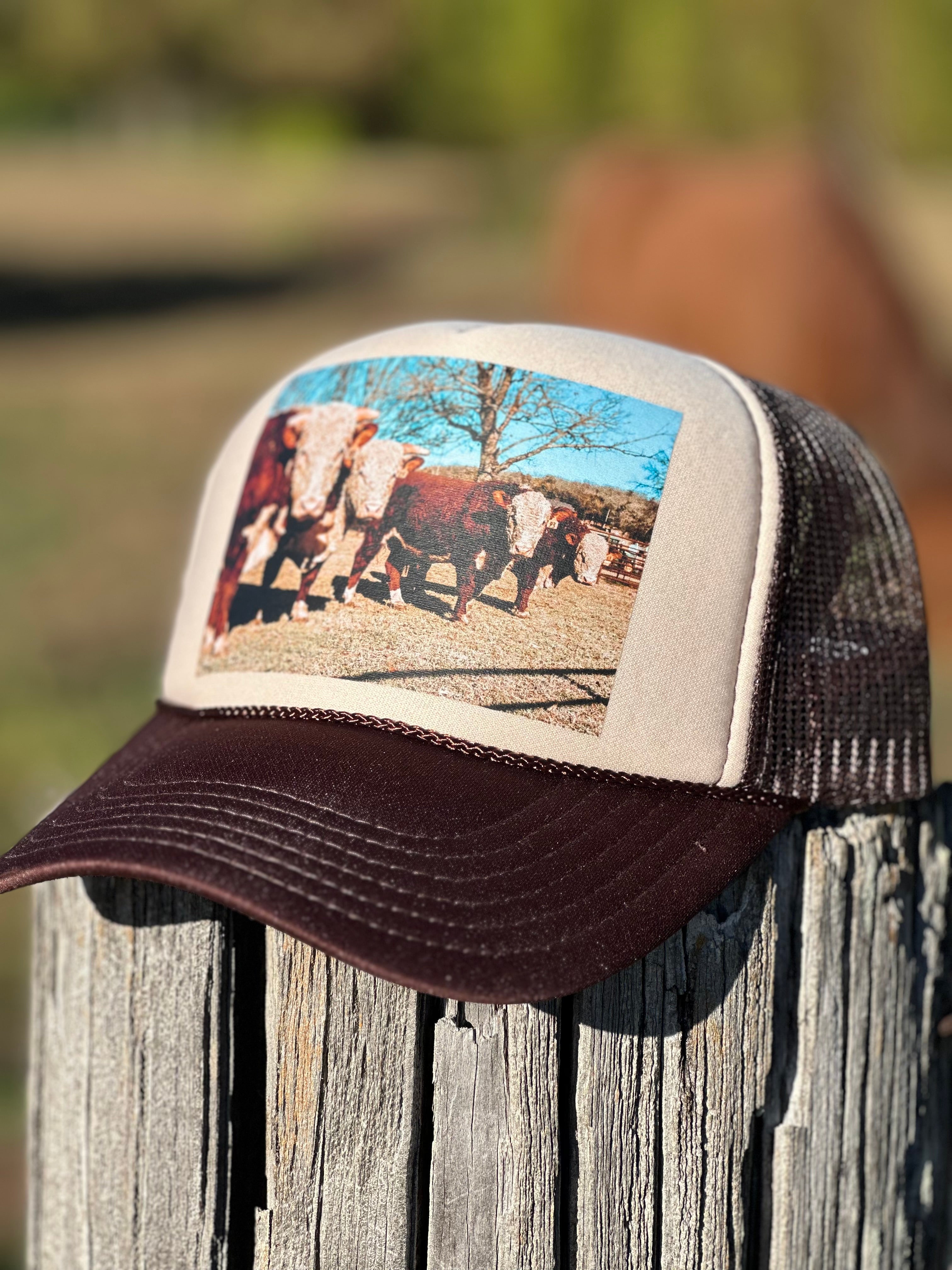 Tan Brown Hereford Herd Hat