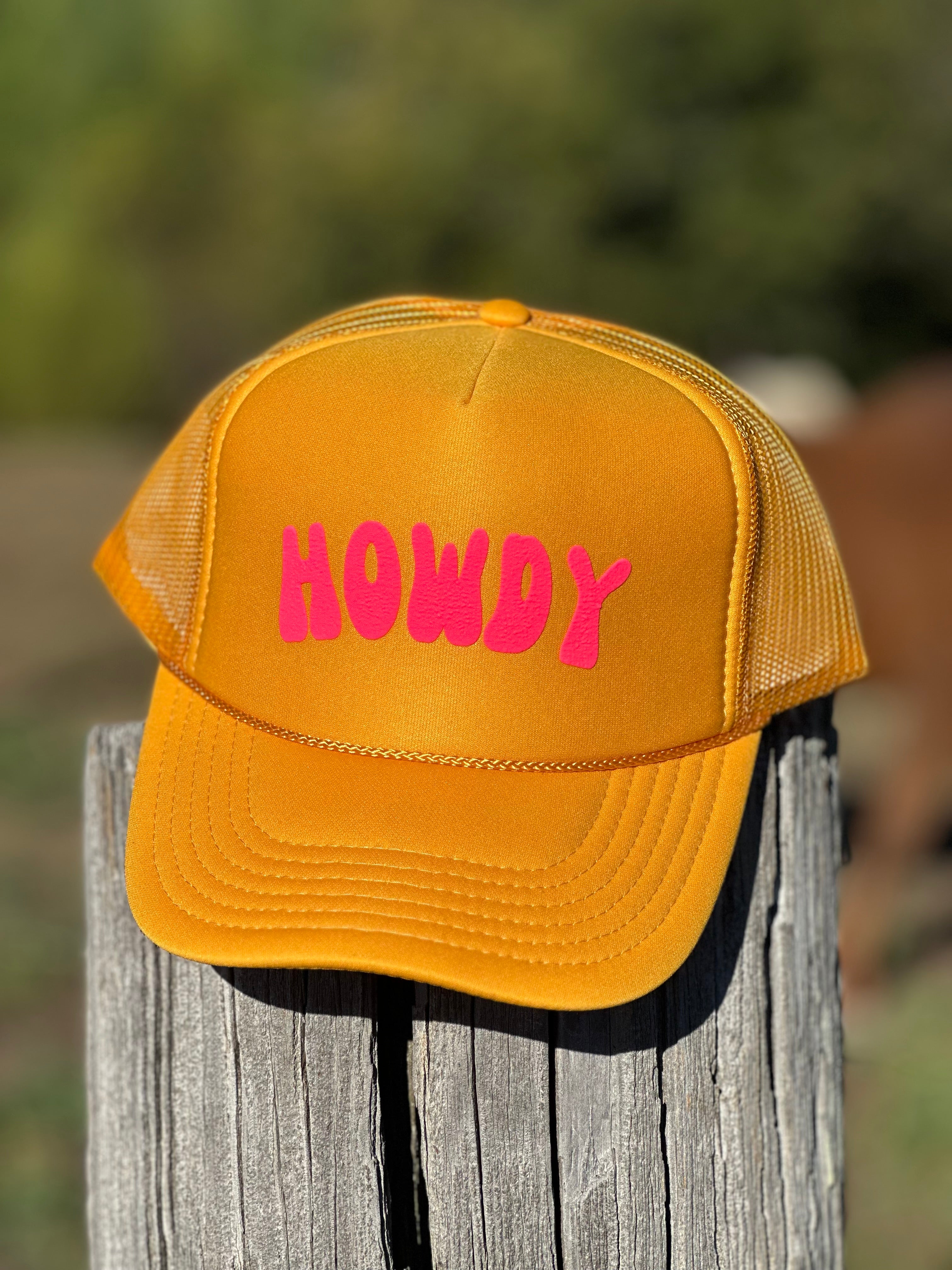 Mustard Hot Pink Howdy Hat