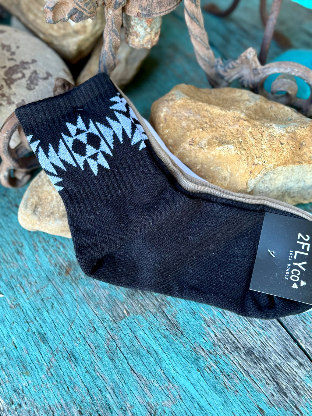 Sock Em Silly Western Horseshoe Adult Socks- 3 Pack