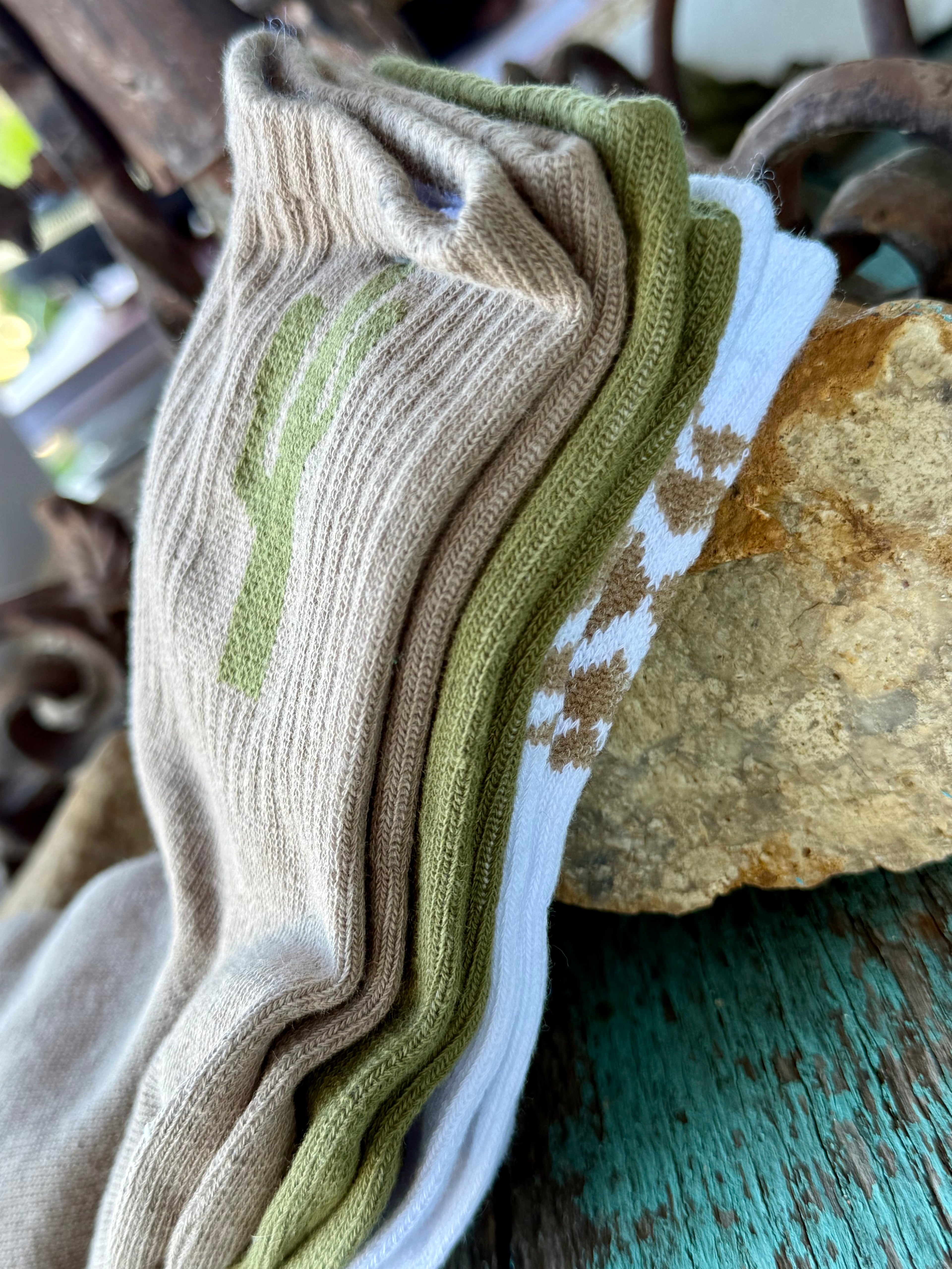 Sock Em Silly Cacti Mood Adult Socks- 3 Pack