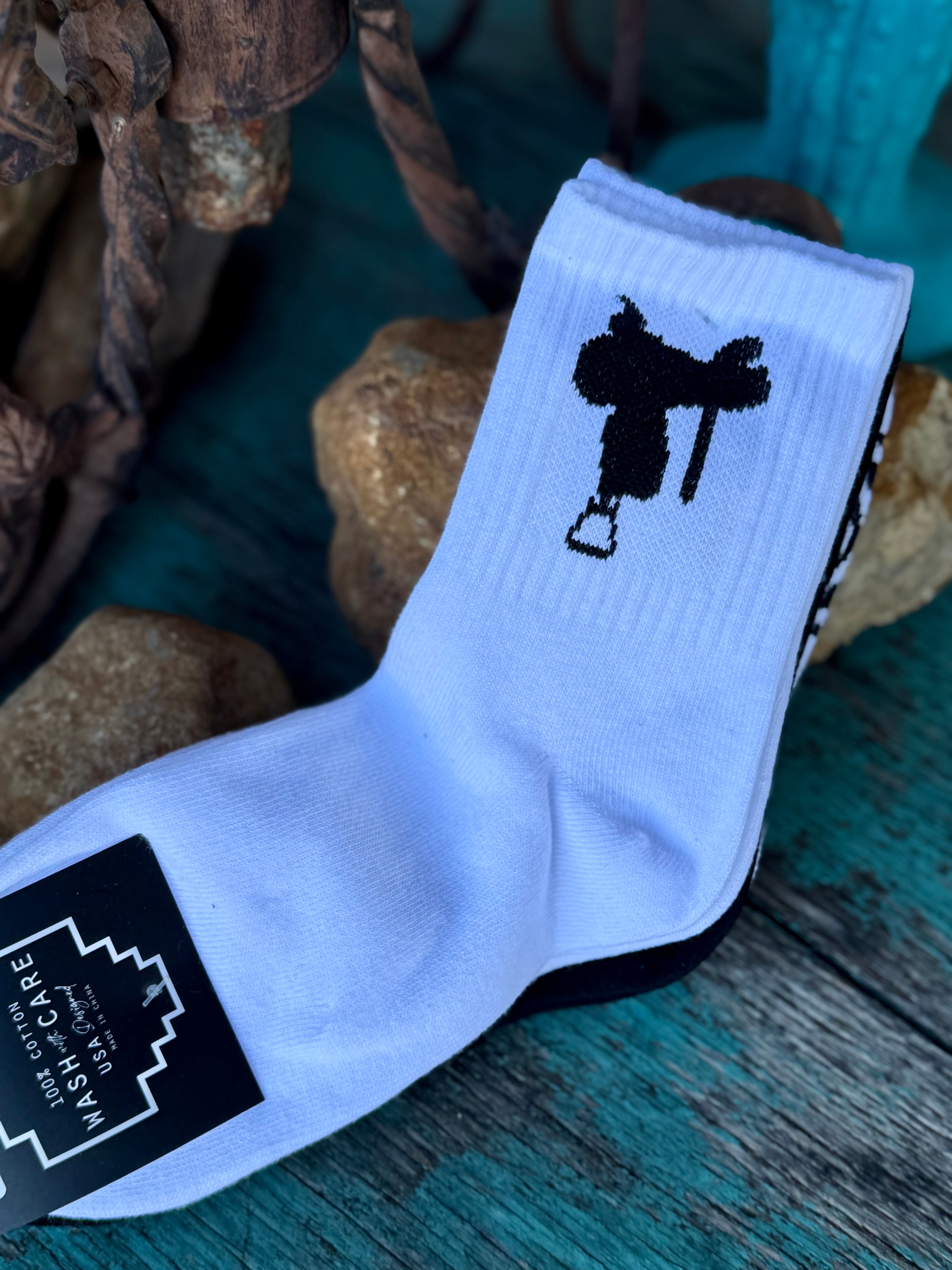 Sock Em Silly Saddle Mono Adult Socks- 3 Pack