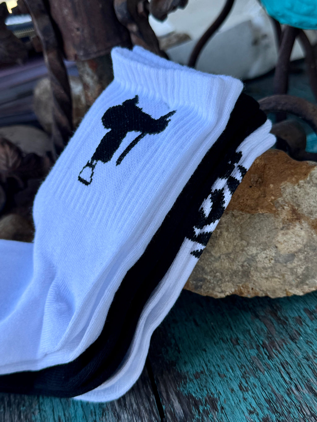 Sock Em Silly Saddle Mono Adult Socks- 3 Pack