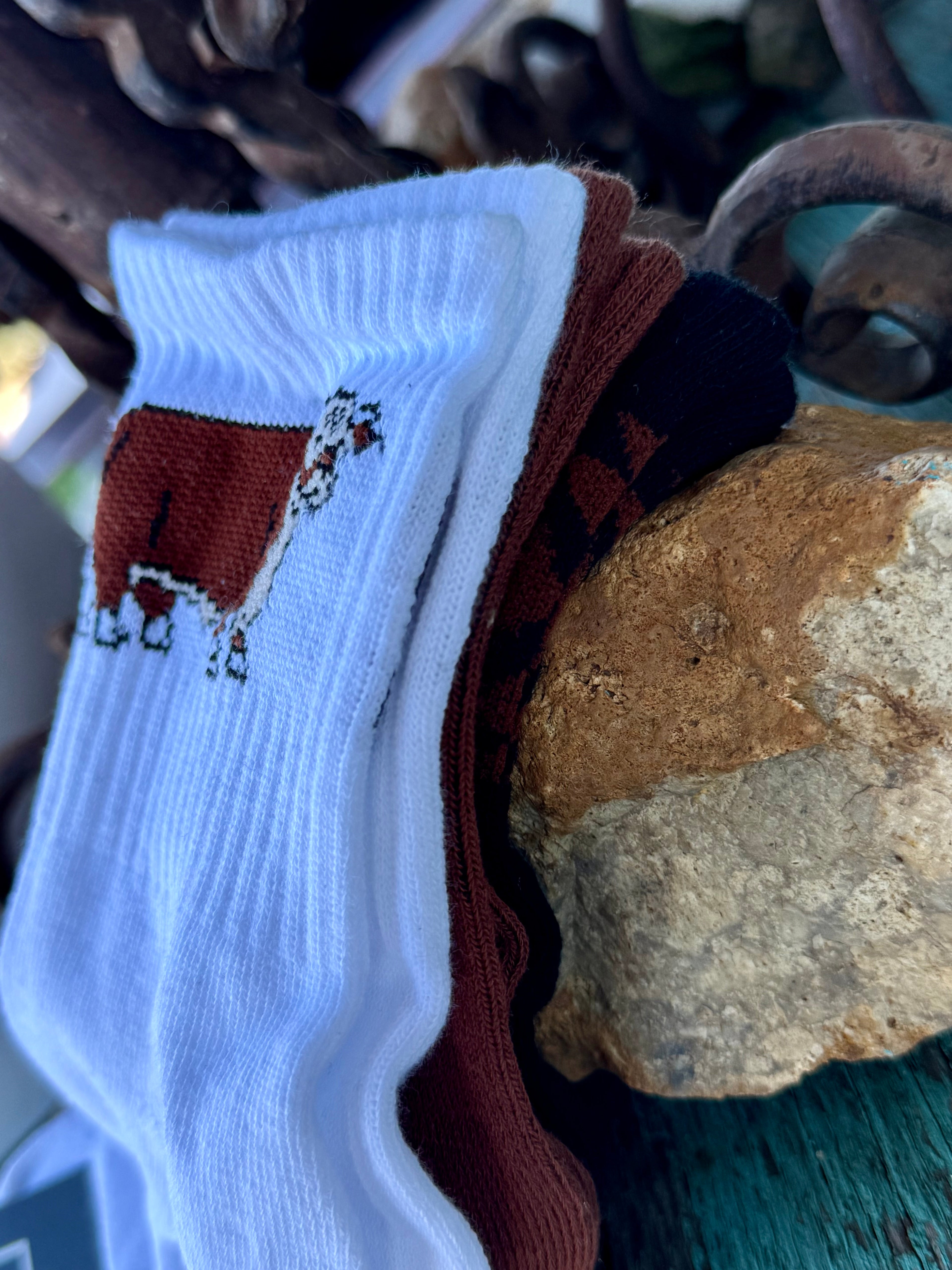 Sock Em Silly Hereford Adult Socks- 3 Pack