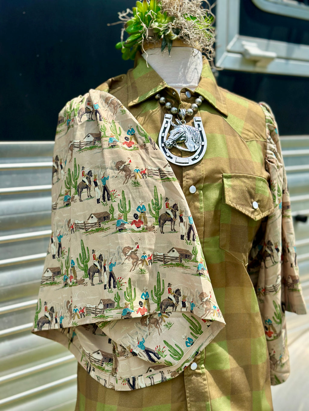 Vintage Rodeo Plaid Pearl Snap