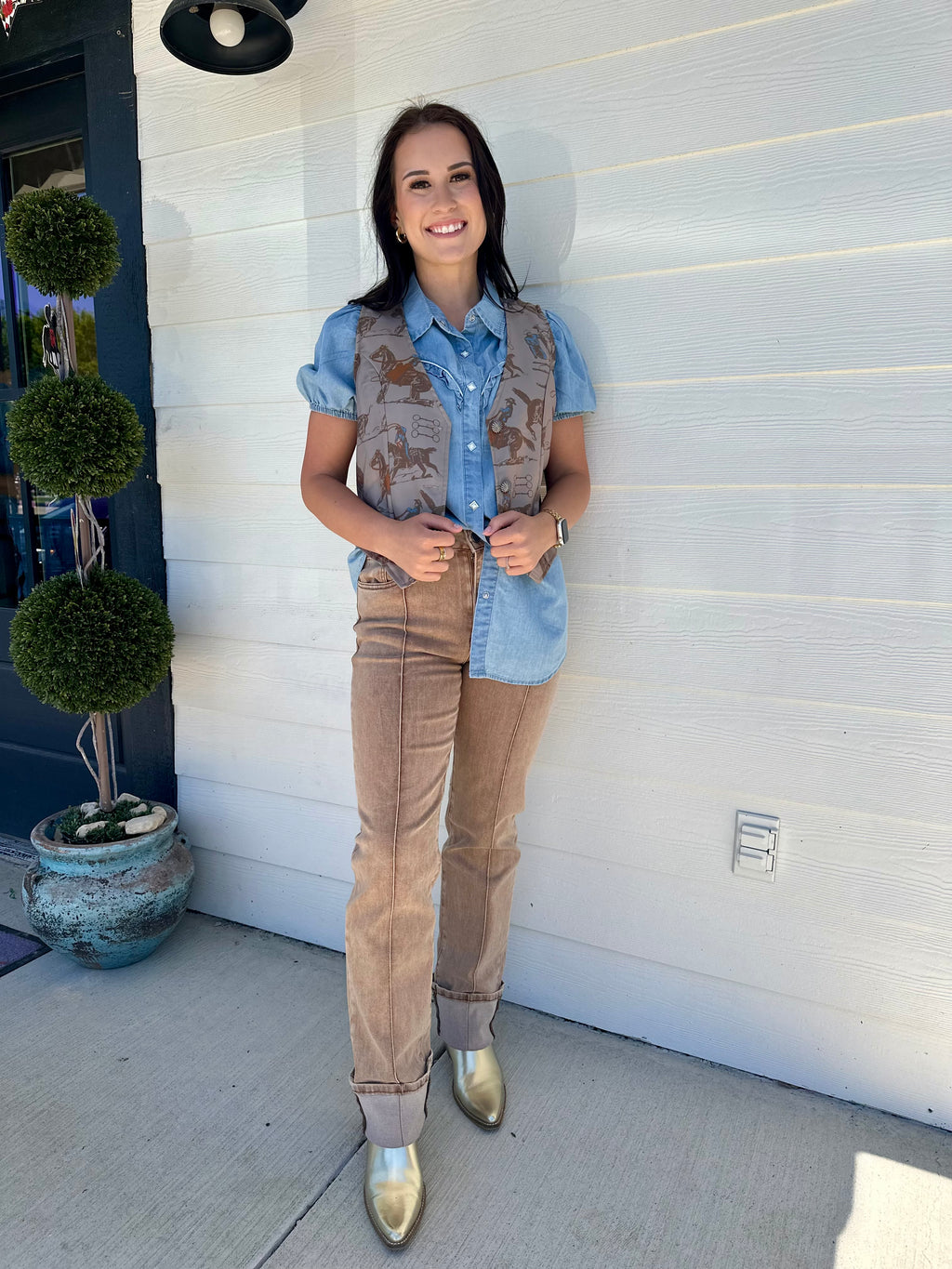 Tan Denim Line Drivers