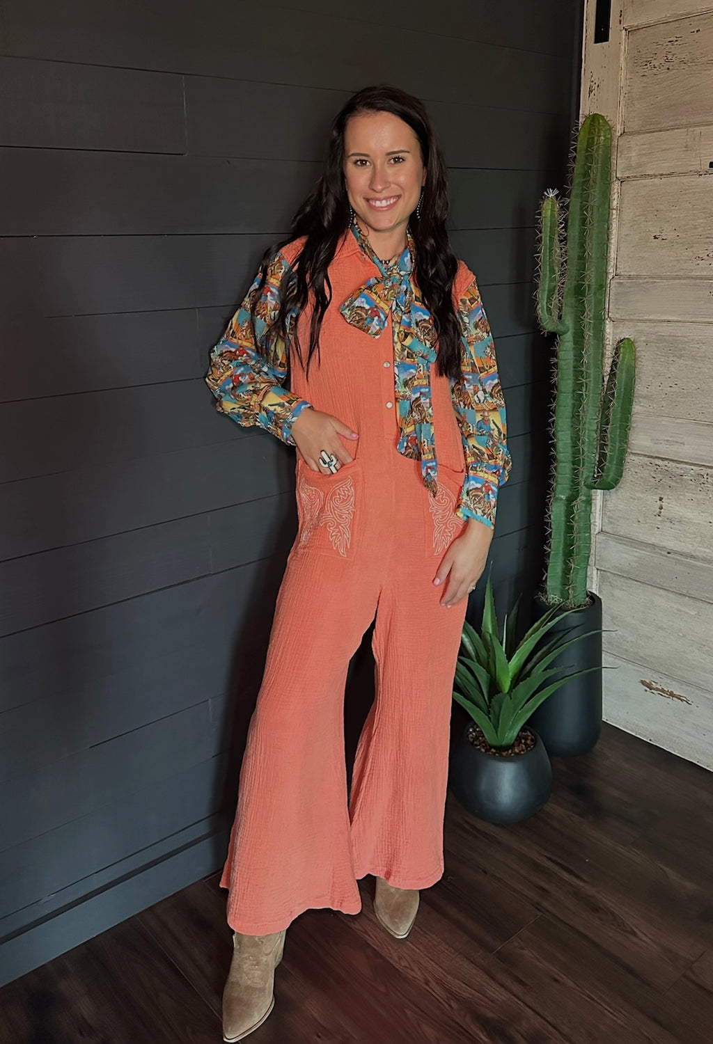 Canyon Coral Jumpsuit
