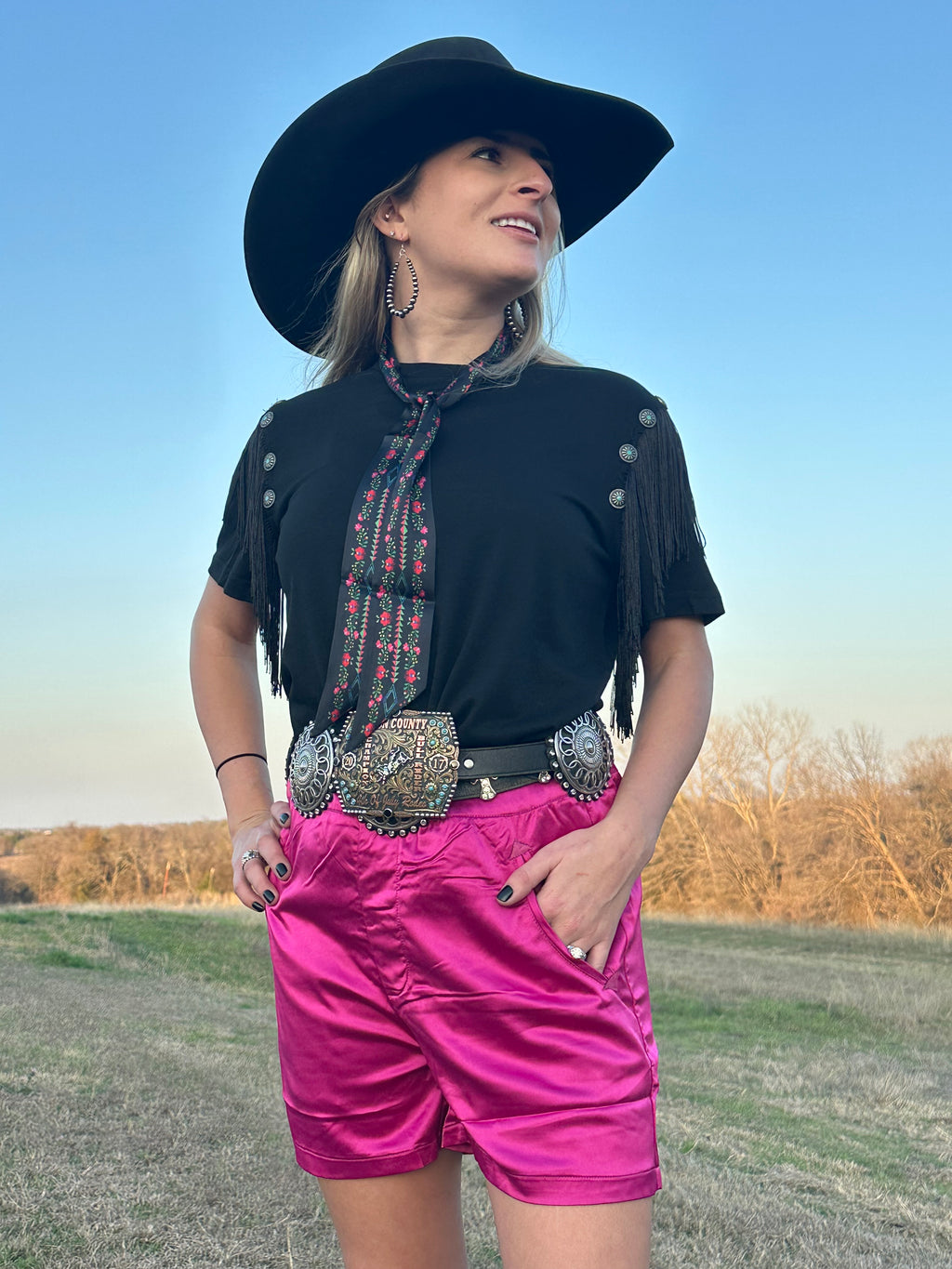 Hotty Hot Satin Pink Shorts