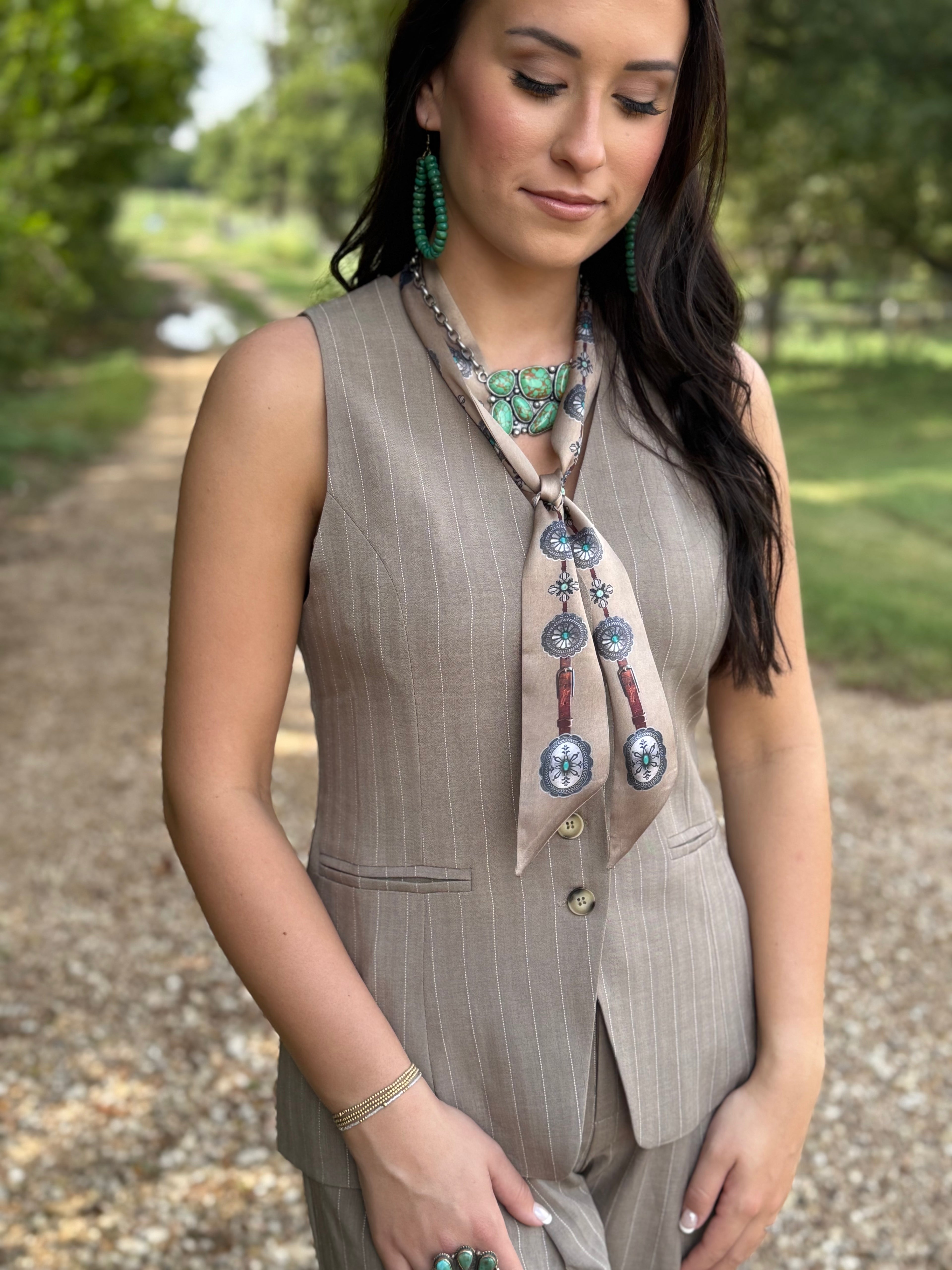 Khaki Coco Striped Vest