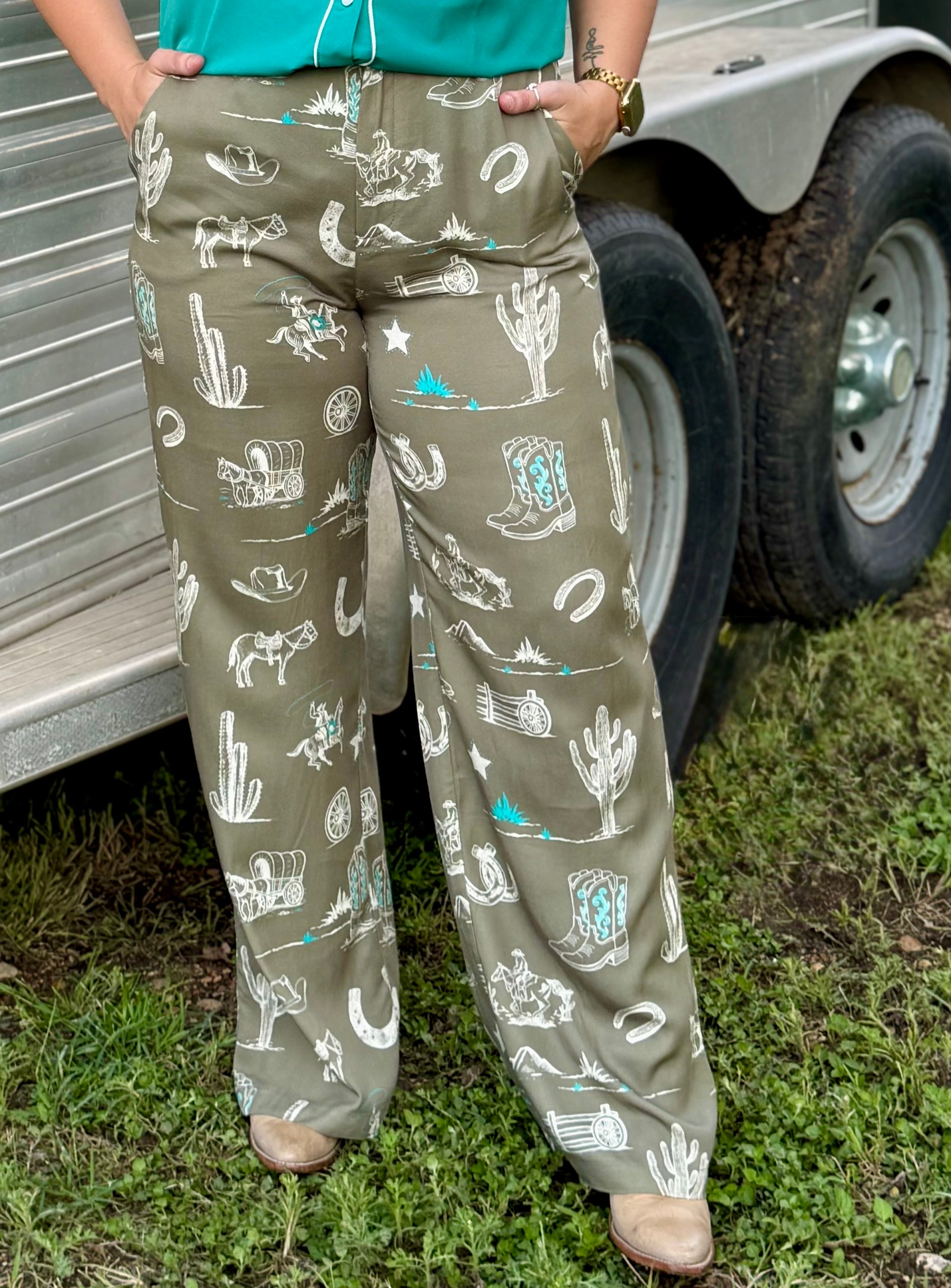 Out West Sage Pants