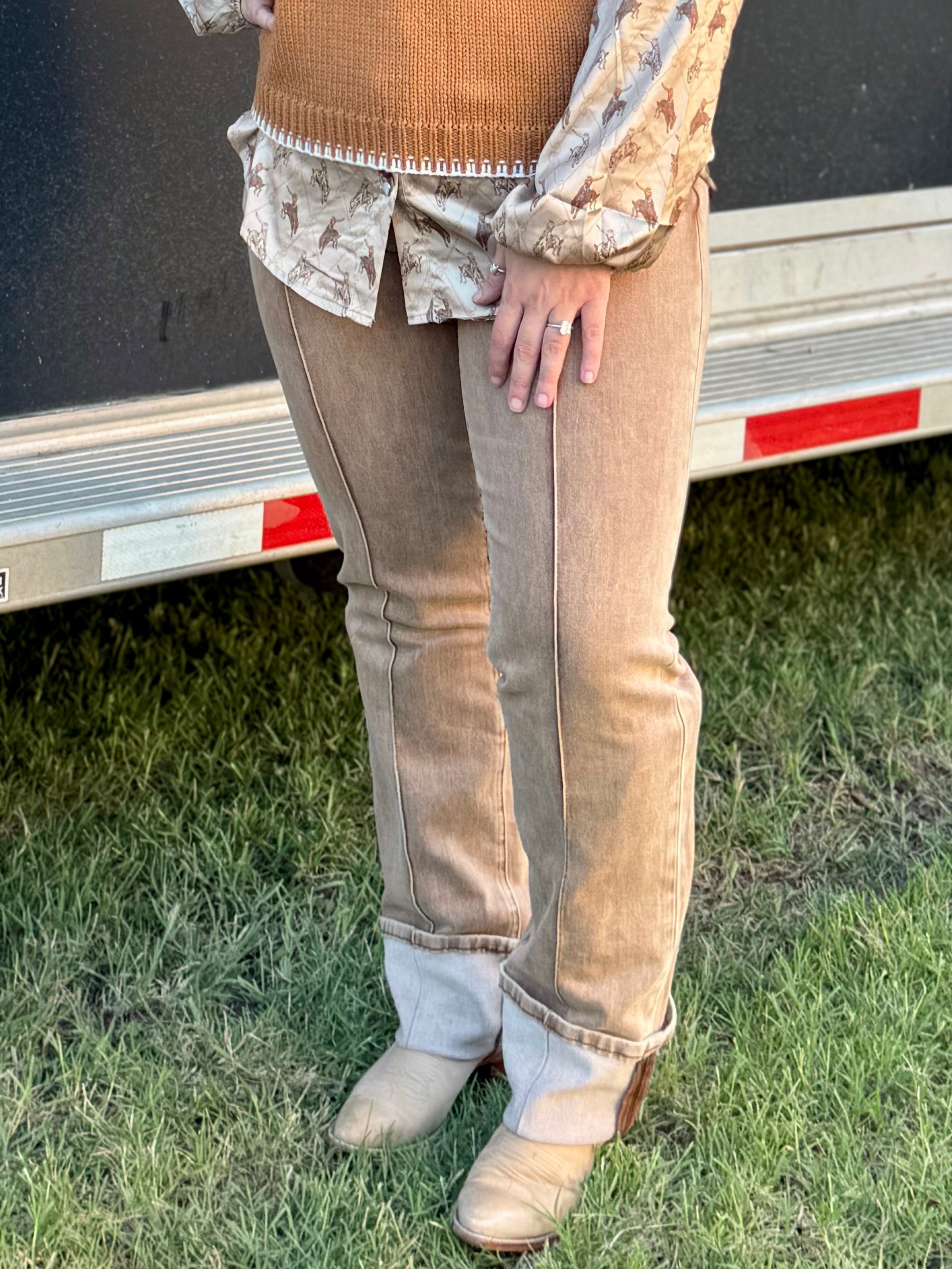 Tan Denim Line Drivers