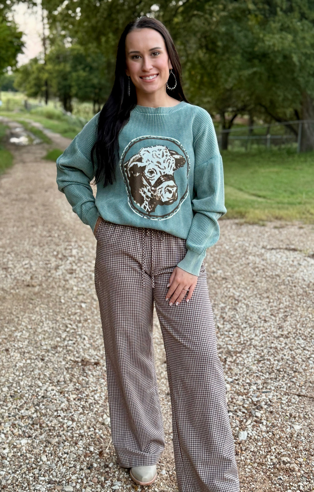 Waffle Hereford Sweatshirt