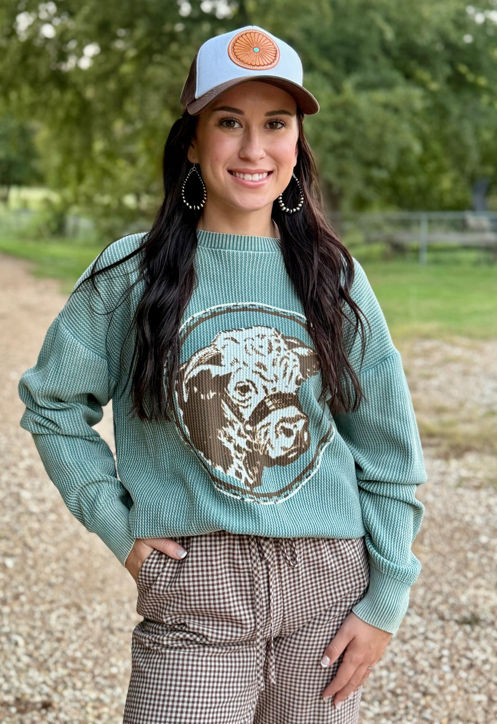Waffle Hereford Sweatshirt