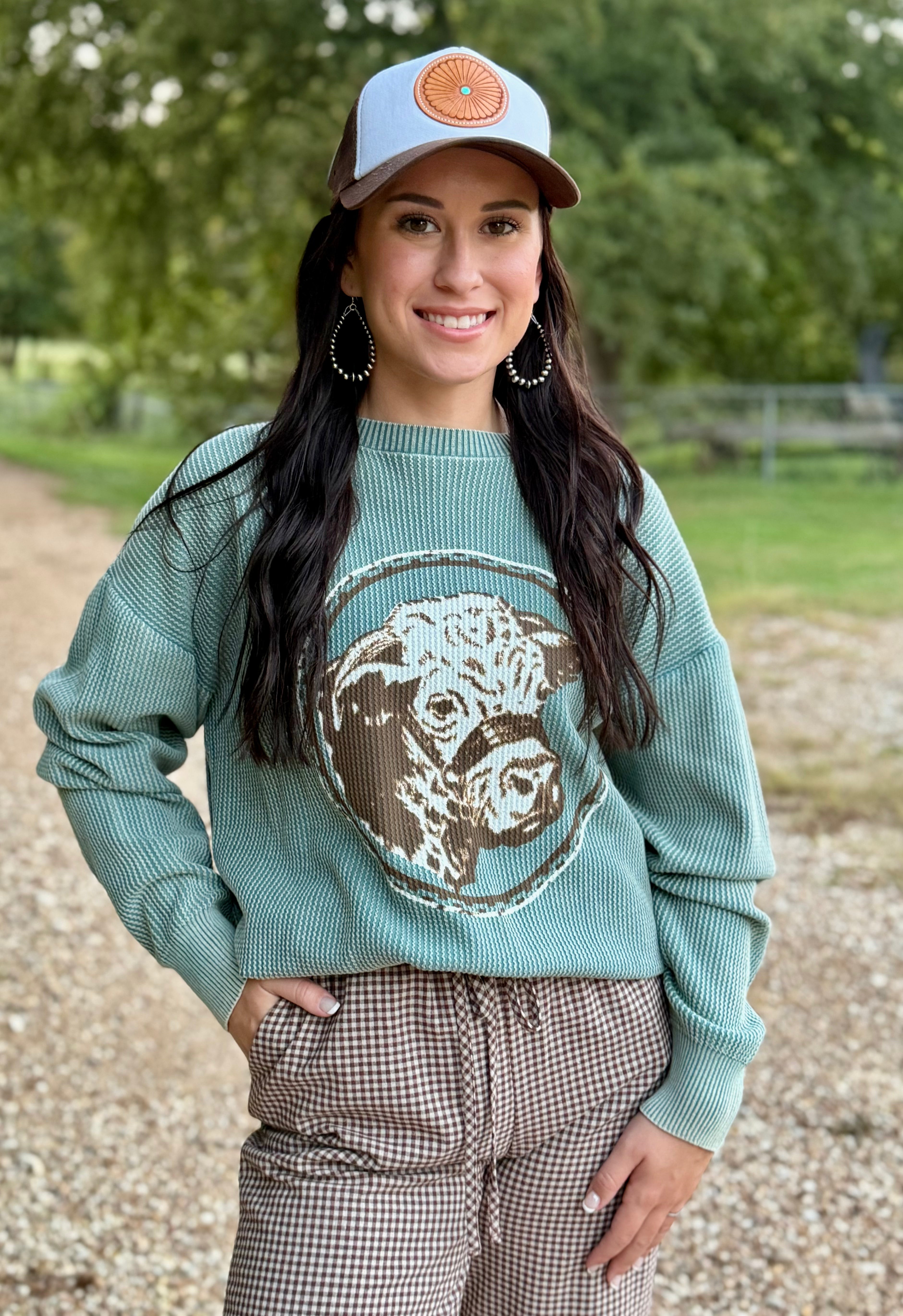 Waffle Hereford Sweatshirt