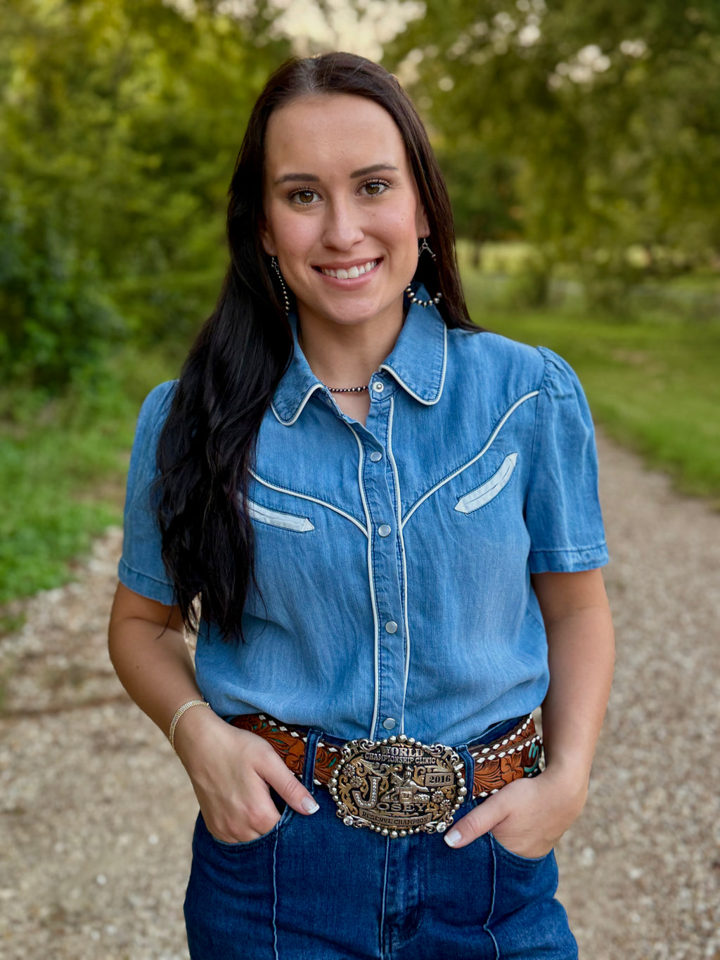 Rodeo Ridge Denim Pearl Snap