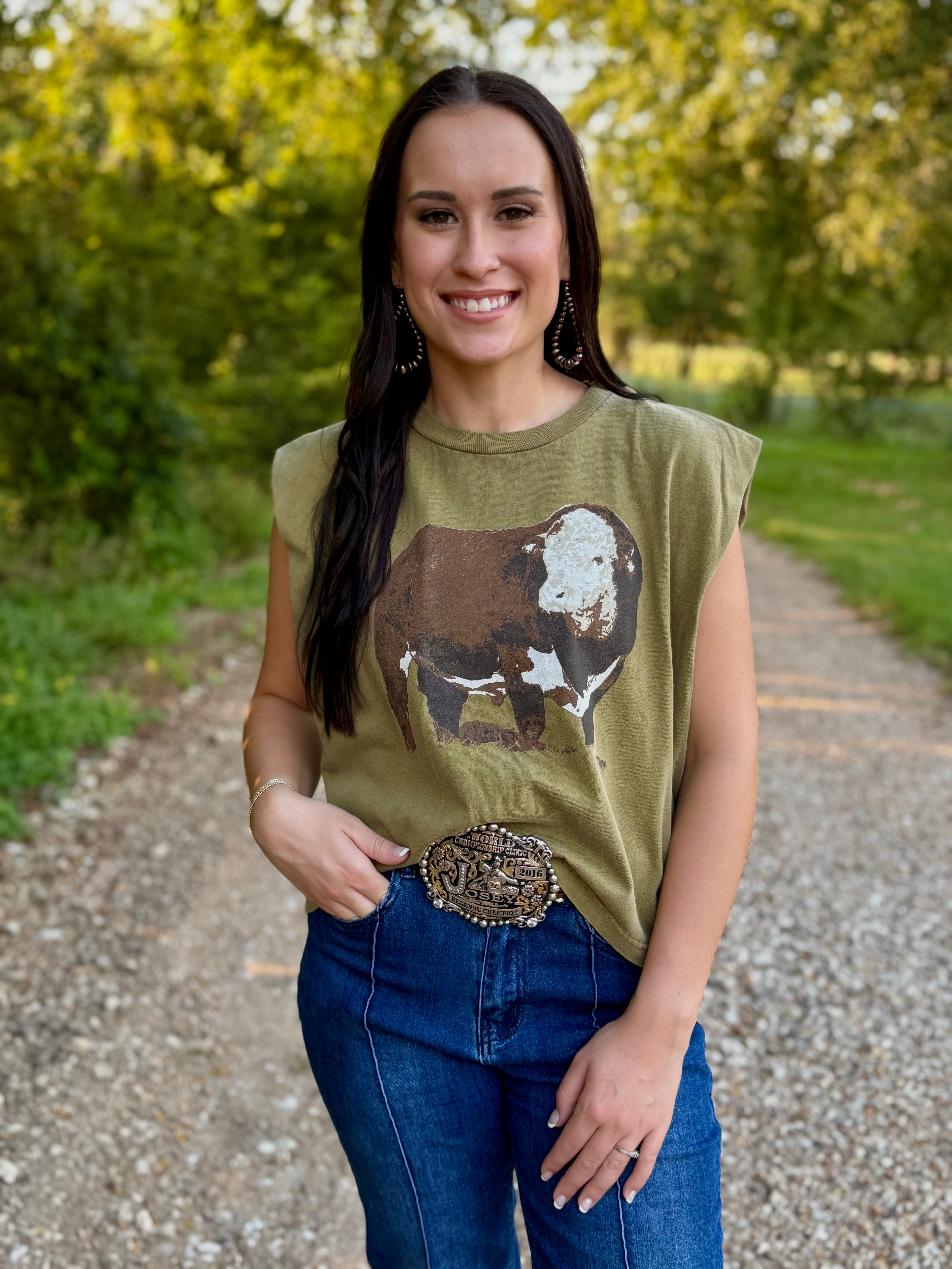 Sage Hereford Boxy Tank