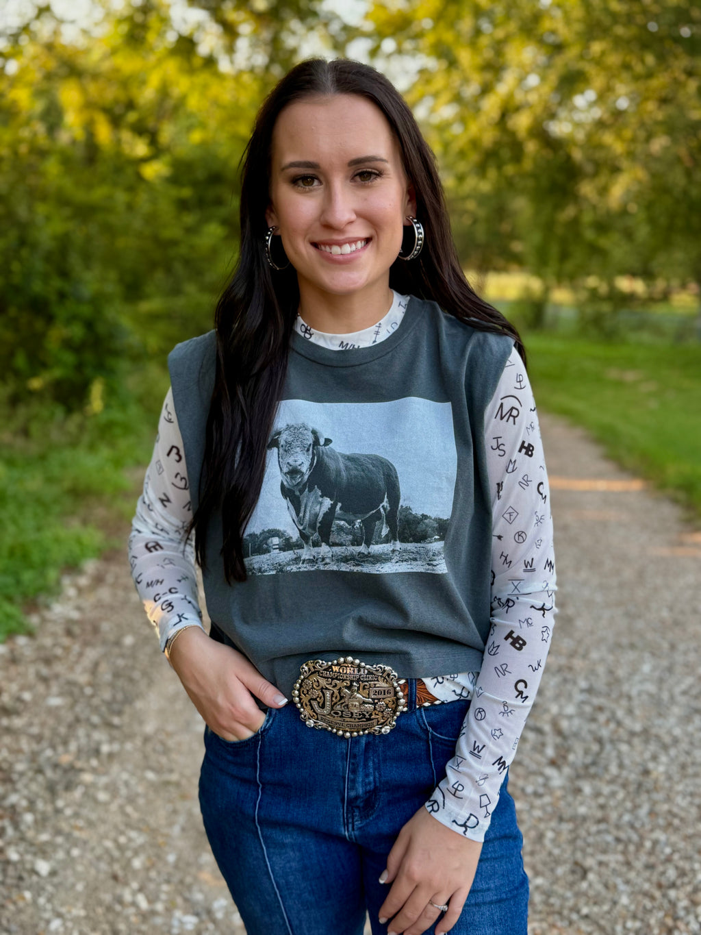 Grey Hereford Boxy Tank