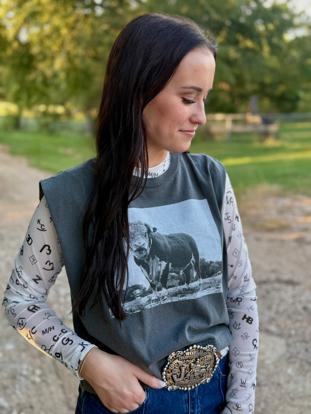 Grey Hereford Boxy Tank