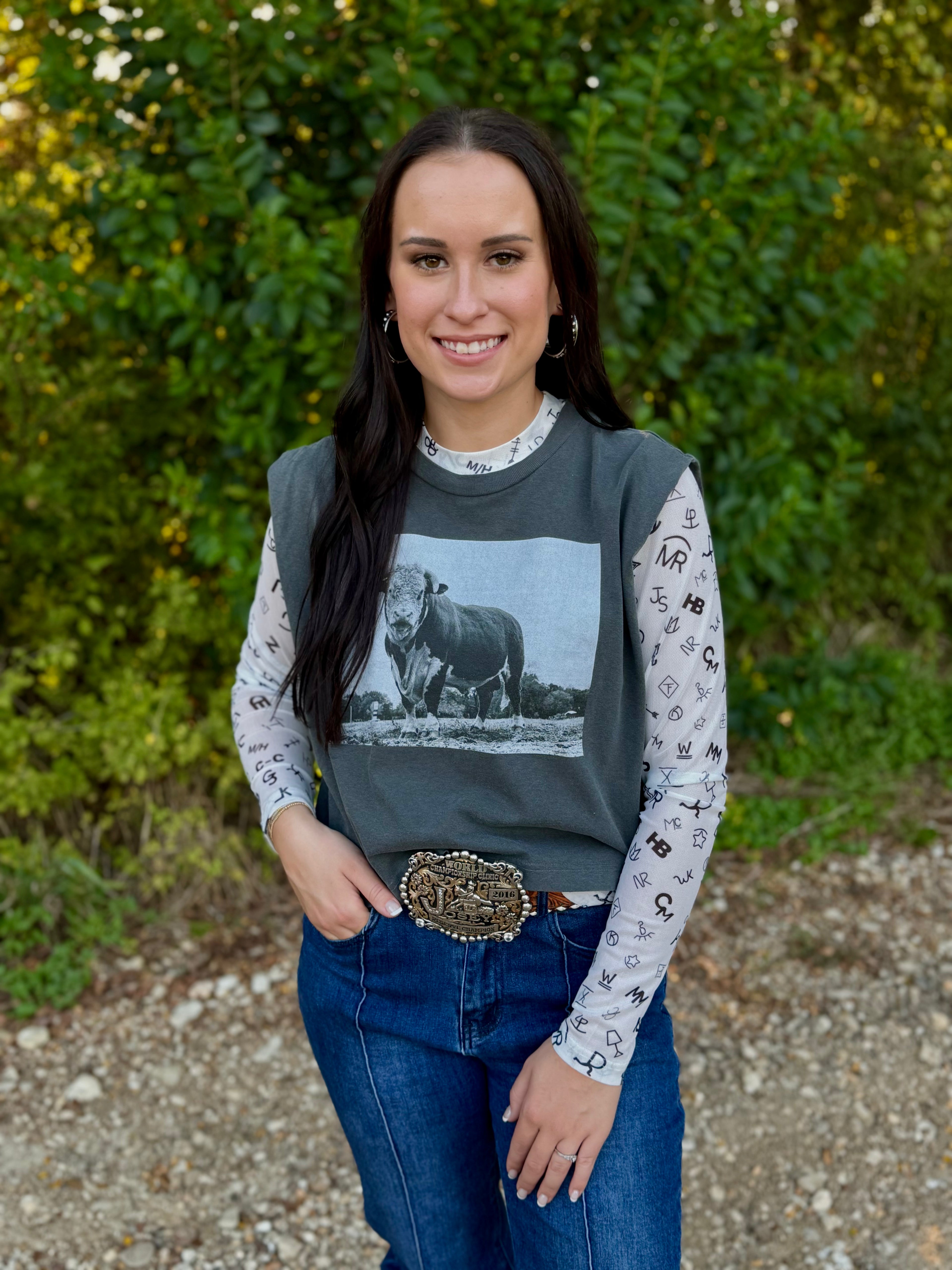 Grey Hereford Boxy Tank