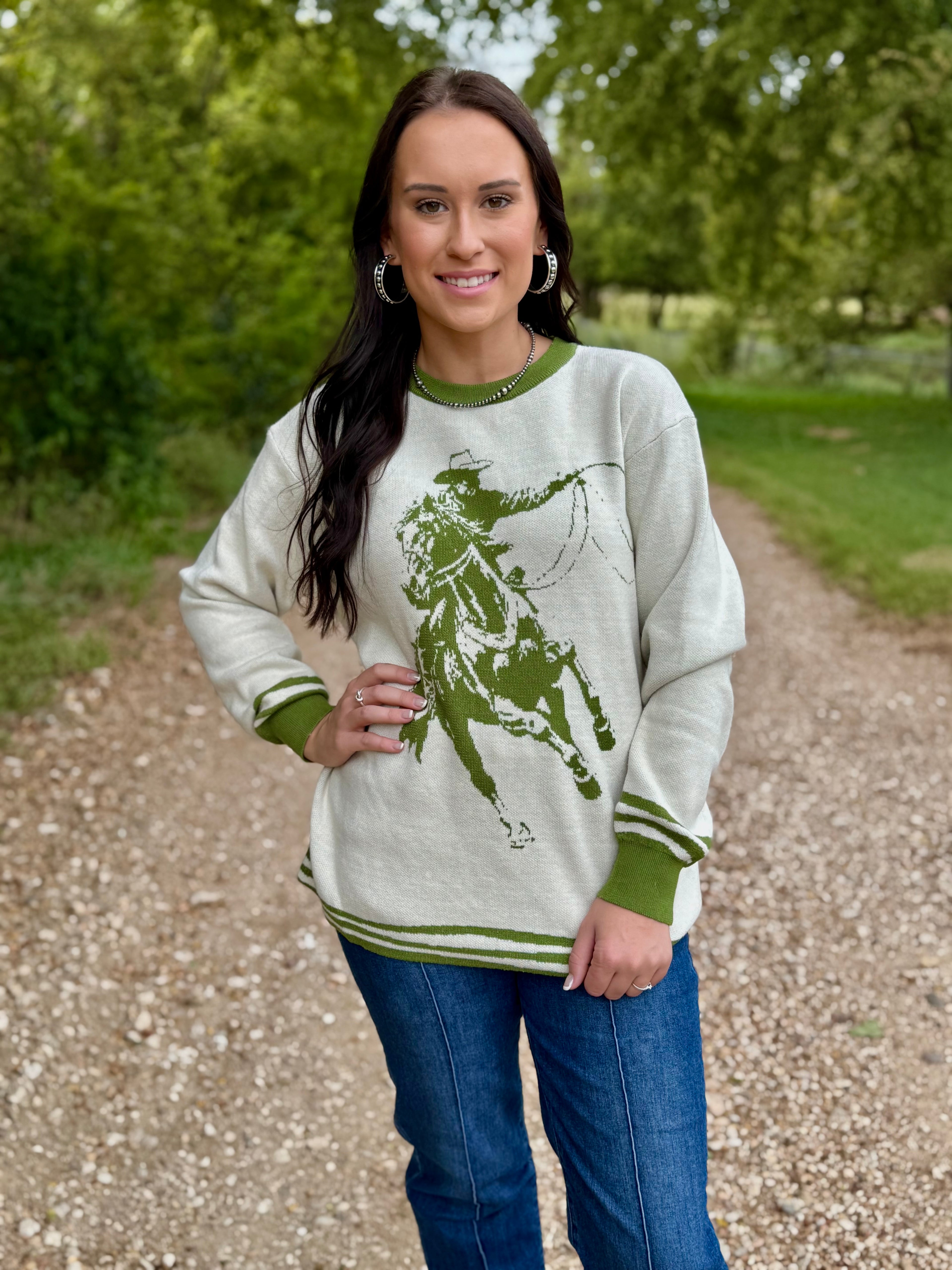 Cream Sage Bronc Sweater