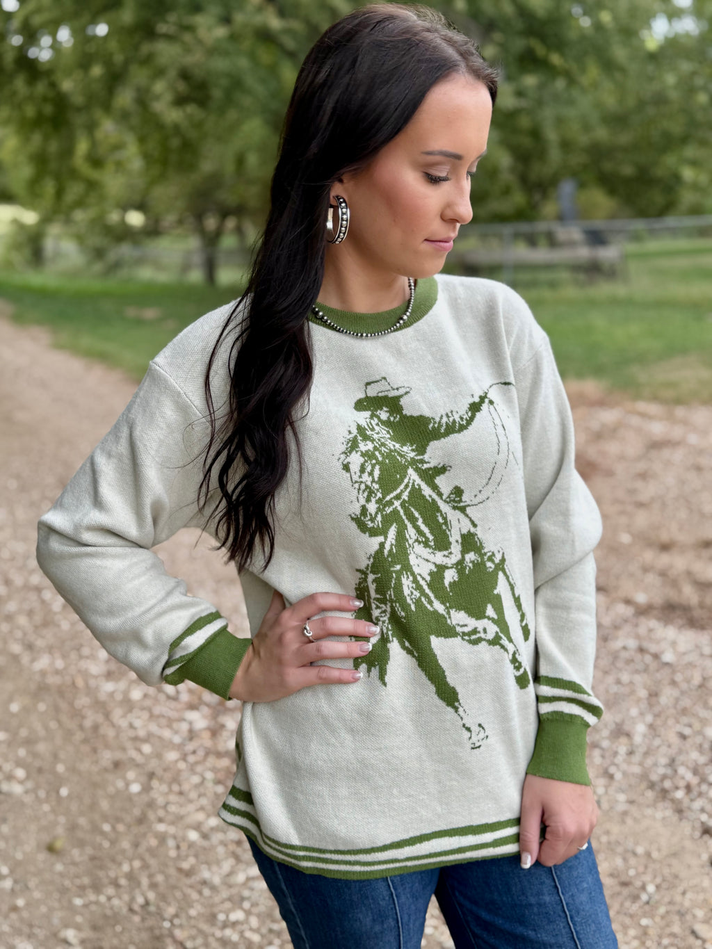 Cream Sage Bronc Sweater