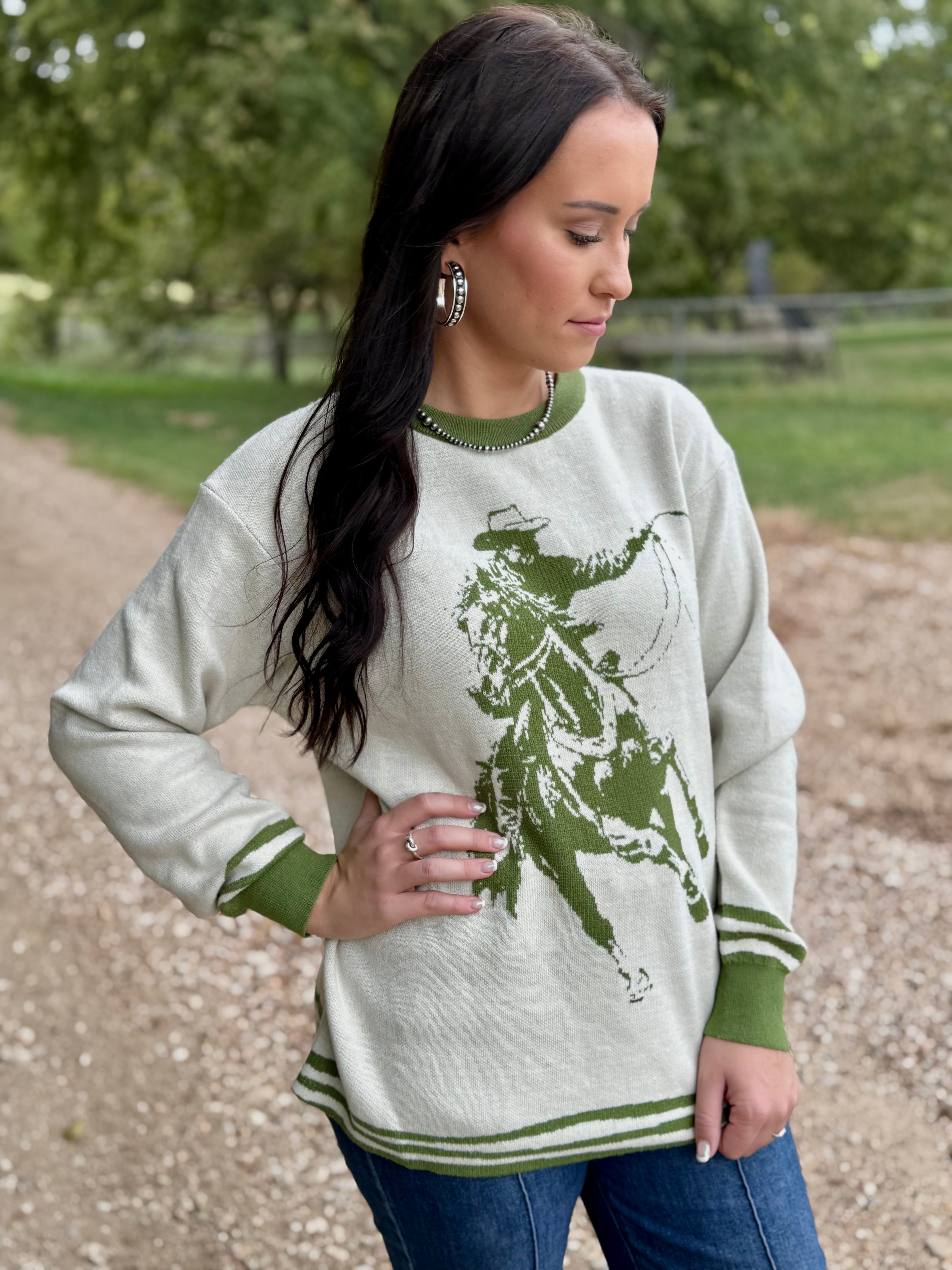 Cream Sage Bronc Sweater