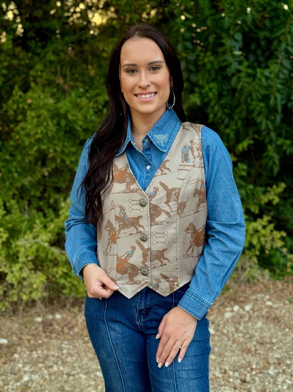 Beige Cowboy Heritage Vest